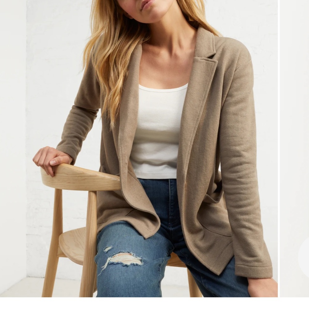 XS Up West Ash Hemp Fleece Sweatshirt Blazer